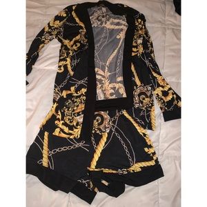 Versace inspired blazer with matching shorts